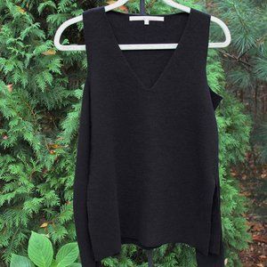 Rachel Roy Wool-Blend Long-Sleeve Cold Shoulder Sweater with Side Slits NWT